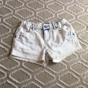 White Wash Denim Shorts